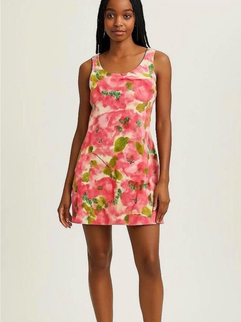 Anthropologie Postmark "Blushing Olena" floral dress size 4